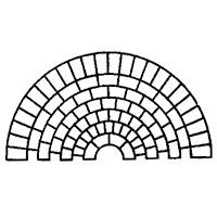 Brick Circle Stencil