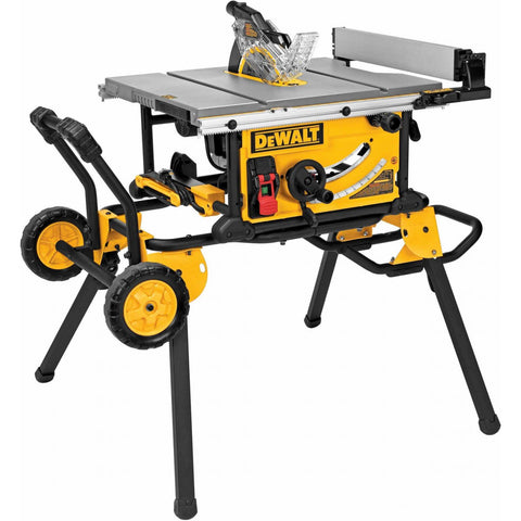 10" Jobsite Table Saw 32-1/2" (82.5cm) Rip Capacity, and a Rolling Stand - DWE7491RS