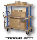 Vestil Ergo- Triple Decker Hardwood Platform Carts