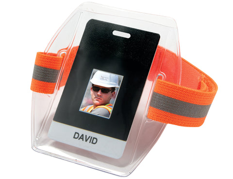 3386HV  Hi-Vis Orange Arm Band ID/Badge Holder HV