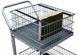 Vestil Ergo- Double Tray/Double Basket Mail Cart