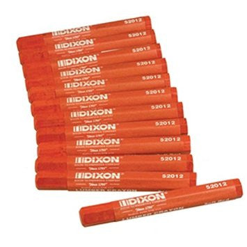 Dixon 52012 Lumber Marking Crayons, Soft Red