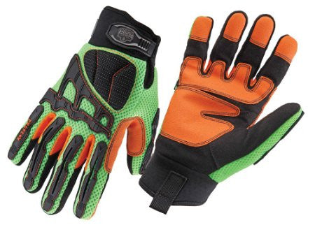 924LD 3XL Lime Light Dorsal Impact-Reducing Gloves