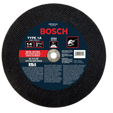 Bosch CWPS1M1400 Asphalt Ductile Cutting Wheel, 14-Inch 5/32 by 1-Inch, 10-Pack