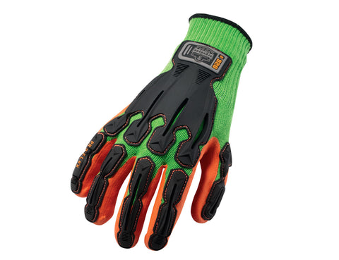 920 S Lime Nitrile-Dipped Dorsal Impact-Reducing Gloves