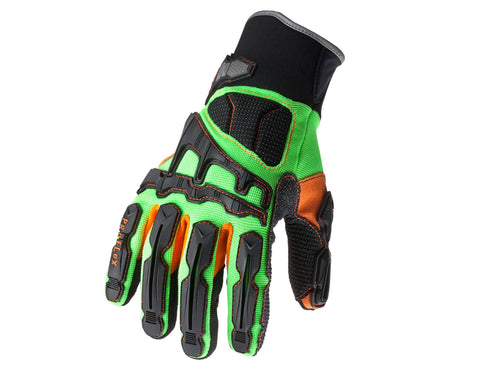 925F(X) XL Lime Dorsal Impact-Reducing Gloves