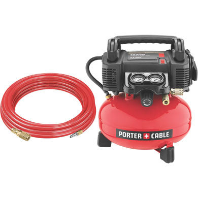 165 psi, 4 gal Oil-Free Pancake Compressor with 25' PU hose and fittings