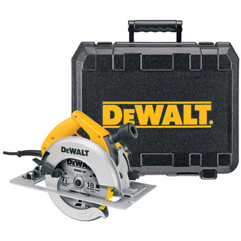 7-1/4" (184mm) Circular Saw Kit with Rear Pivot Depth of Cut Adjustment and Electric Brake - DW364K
