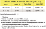 Meadow Burke HF-17 Steel Hanger Frame