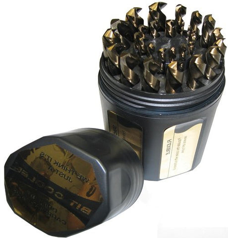 Drill America KFD29ML-PC HSS Black and Gold Mechanics Length in Plastic Case