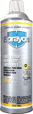 Sprayon LU213 - Food Grade High Temperature Lubricant - Aerosol