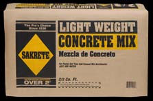 Sakrete - CONCRETE MIX - LIGHT WEIGHT
