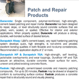 L&M CONCRETE PATCH AND REPAIR PRODUCTS