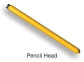 Oztec Regular Steel Head  3/4" x 6" (pencil head)