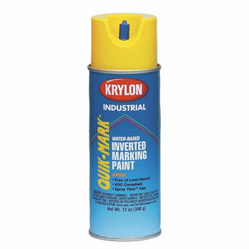 Krylon S03401 APWA Brilliant White Industrial Quik-Mark Water-Based Marking Paint