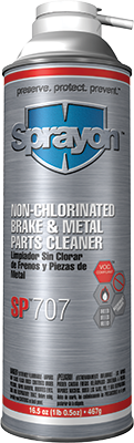 Sprayon SP707 - NON-CHLORINATED BRAKE & METAL PARTS CLEANER - AEROSOL