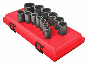 Sunex Tool 2650 13 Piece 1/2" Drive 6 Point Standard SAE Impact Socket Set