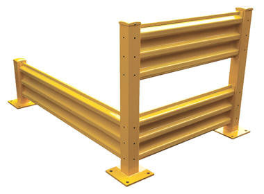 Vestil - Structural Guard Rail 10' Section Bolt On Style Yellow
