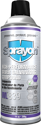 Sprayon WL839 - High-Performance Silver Galvanizing Compound - Aerosol
