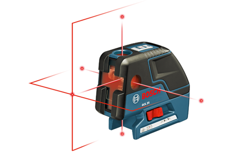 Bosch GCL 25 - Five-Point Self Leveling Alignment Laser with Cross-Line