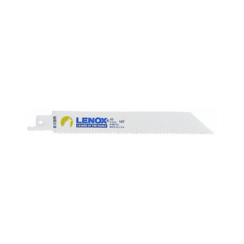 LENOX BI-METAL Reciprocating Saw Blades TPI 10, L x W x T (in.) 6 x 3/4 x .035