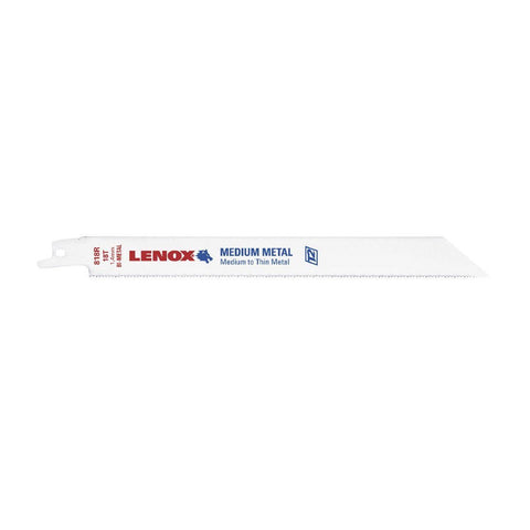LENOX BI-METAL Reciprocating Saw Blades TPI 10/14, L x W x T (in.) 8 x 3/4 x .050